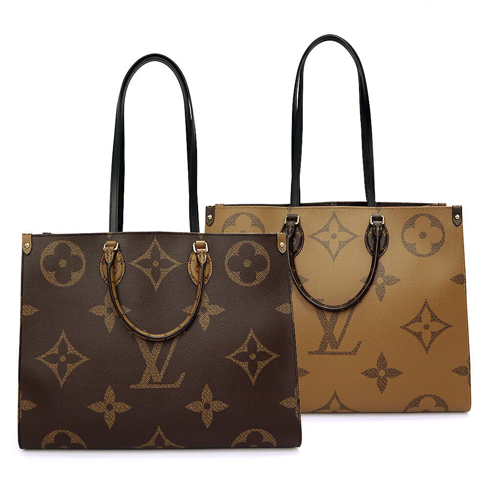 LOUIS VUITTON On The Go Giant Monogram Reverse Brown Tote Bag